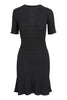 Openwork Knit Dress Women Fashion Kenzo Paris Viscose-Blend Short-Sleeve Fit and Flare Classic Simple