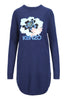 Indonesian Flower Knit Dress Comfort Long Sleeve Dress