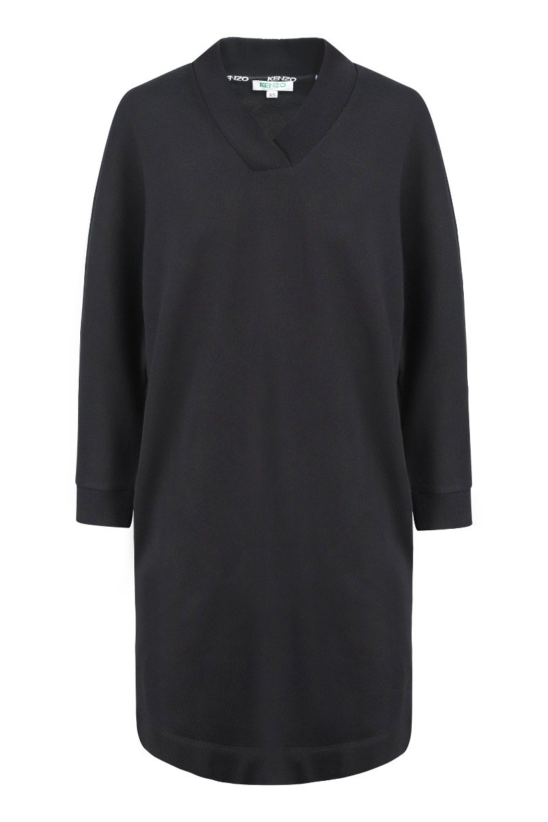Kenzo Paris Sweatshirt Dress Women Fashion Cotton Long-Sleeve Casual Onepiece