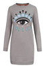Eye Sweatshirt Dress Cotton Long Sleeves Kenzo Paris Fashion Sweater Basic Casual