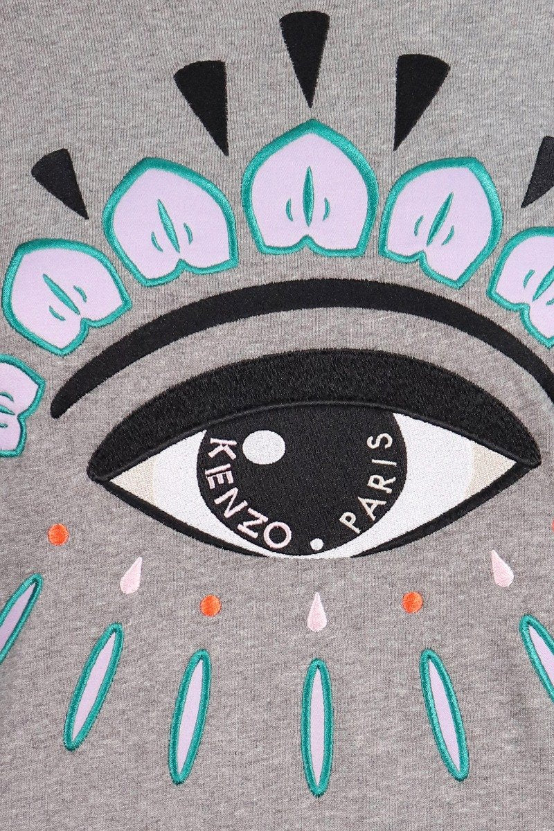 Eye Sweatshirt Dress Cotton Long Sleeves Kenzo Paris Fashion Sweater Basic Casual