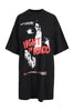 Night Of Kenzo T-Shirt Dress Women Fashion Cotton Dropped-Shoulder Onepiece Casual Chic