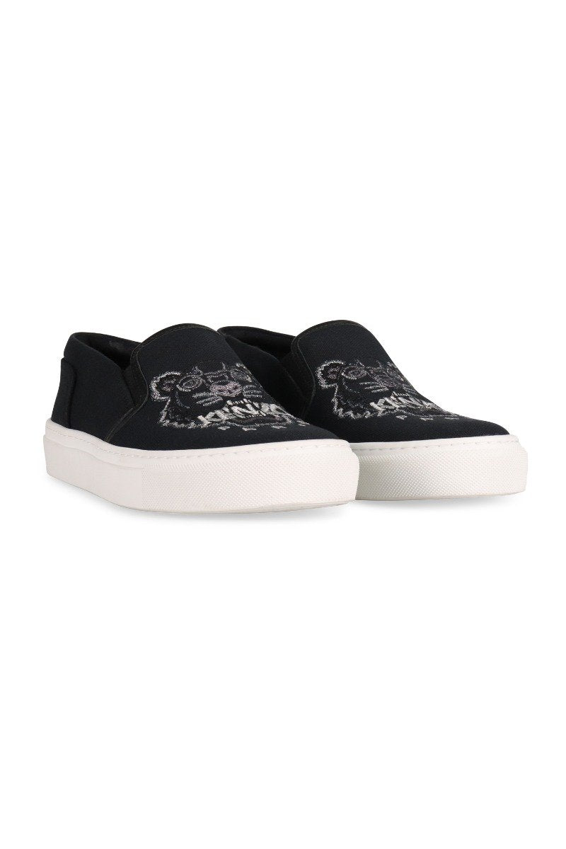 Tiger Slip-On Sneaker Canvas Casual Women Fashion Kenzo Paris 