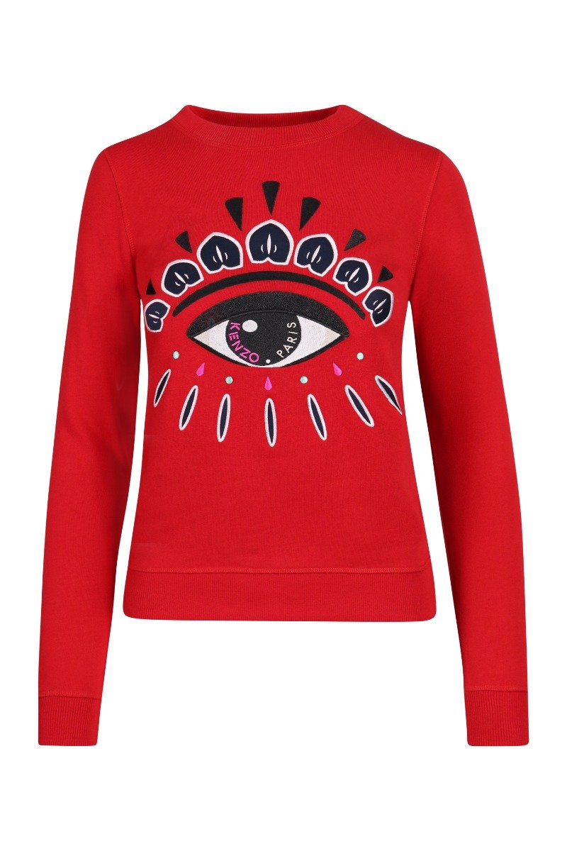 Eye Sweatshirt Cotton Long Sleeves Kenzo Paris Fashion Sweater Basic Casual