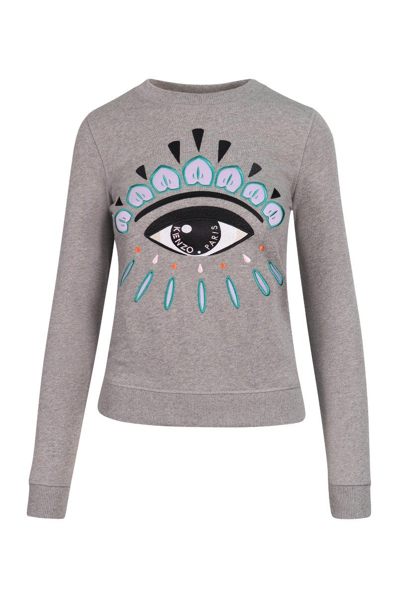 Eye Sweatshirt Cotton Long Sleeves Kenzo Paris Fashion Sweater Basic Casual
