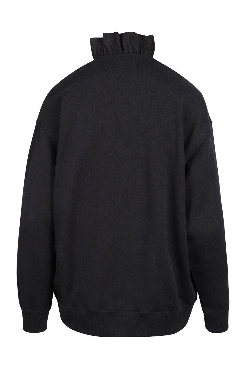 Tiger Sweatshirt Women Fashion Kenzo Paris Cotton Long Sleeve Frilled Neck