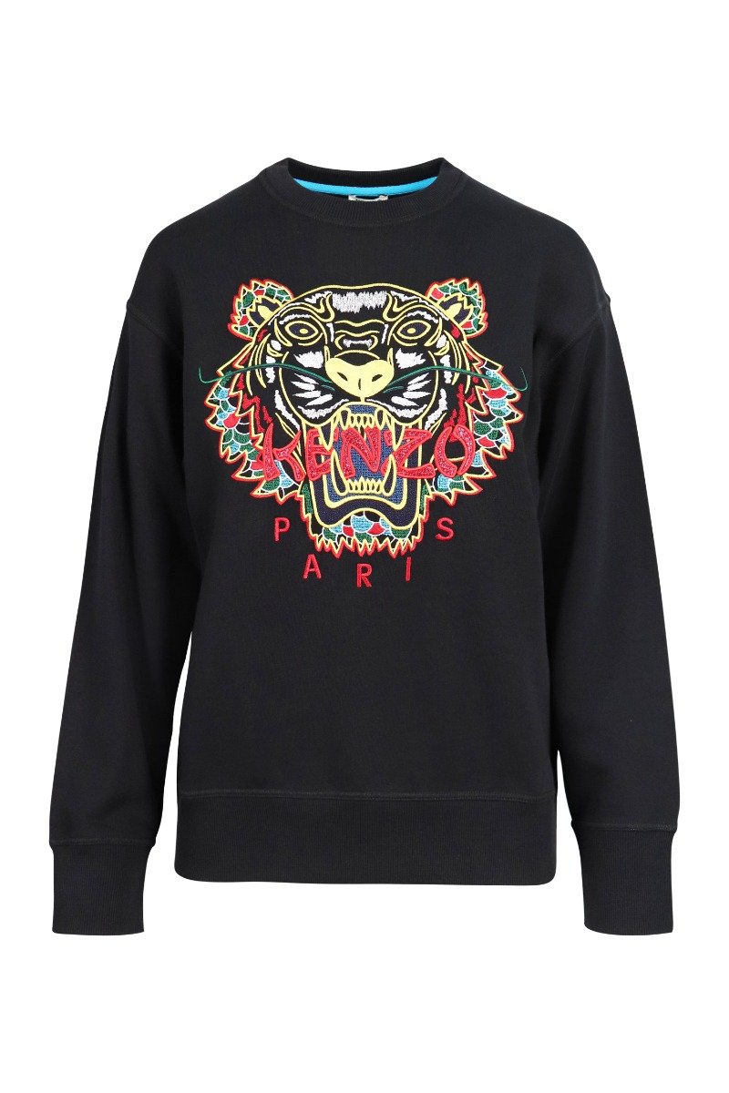 Dragon Tiger Sweatshirt Cotton Crew Neck Kenzo Paris Unisex Men Women