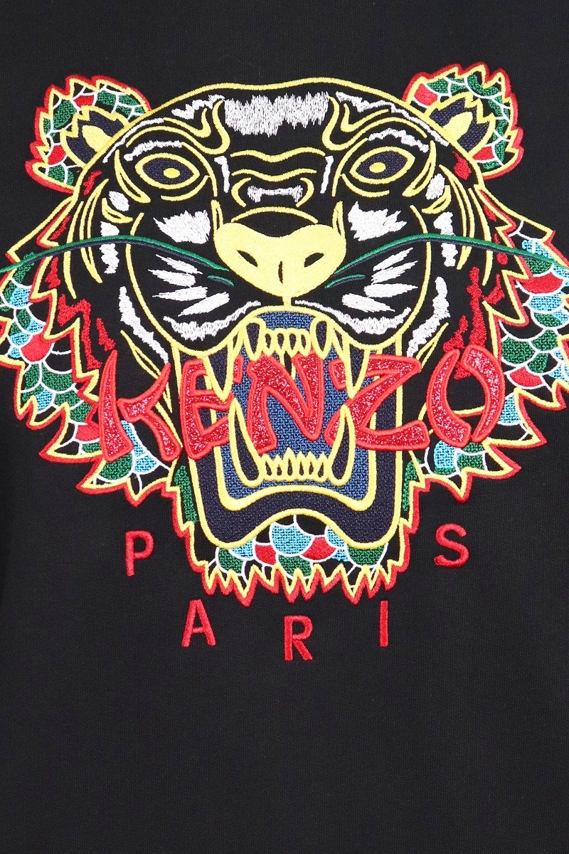 Dragon Tiger Sweatshirt Cotton Crew Neck Kenzo Paris Unisex Men Women