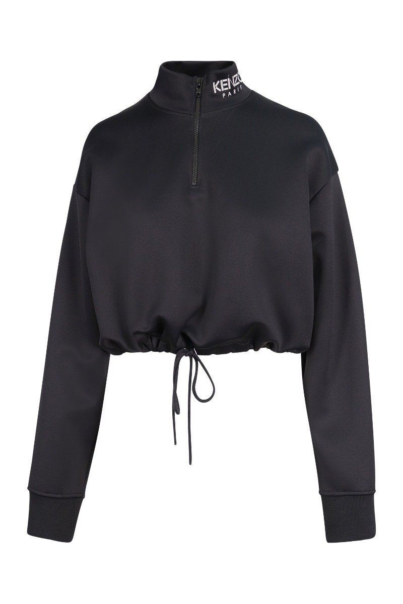 Kenzo Paris Crop Top Women Fashion Polyamide-Blend High-Neck Casual Streetwear Hipster Stylish