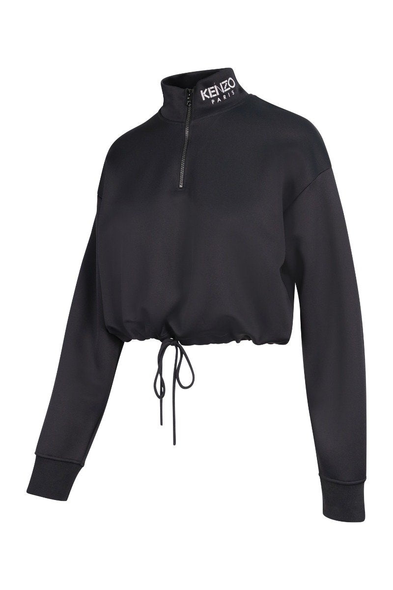 Kenzo Paris Crop Top Women Fashion Polyamide-Blend High-Neck Casual Streetwear Hipster Stylish