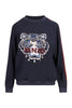 Tiger Crepe Top Women Fashion Kenzo Paris Triacetate Blend Long Sleeve Casual