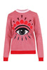Eye Sweater Wool Crew Neck Sweater Kenzo Paris Top Long Sleeves Unisex Men Women