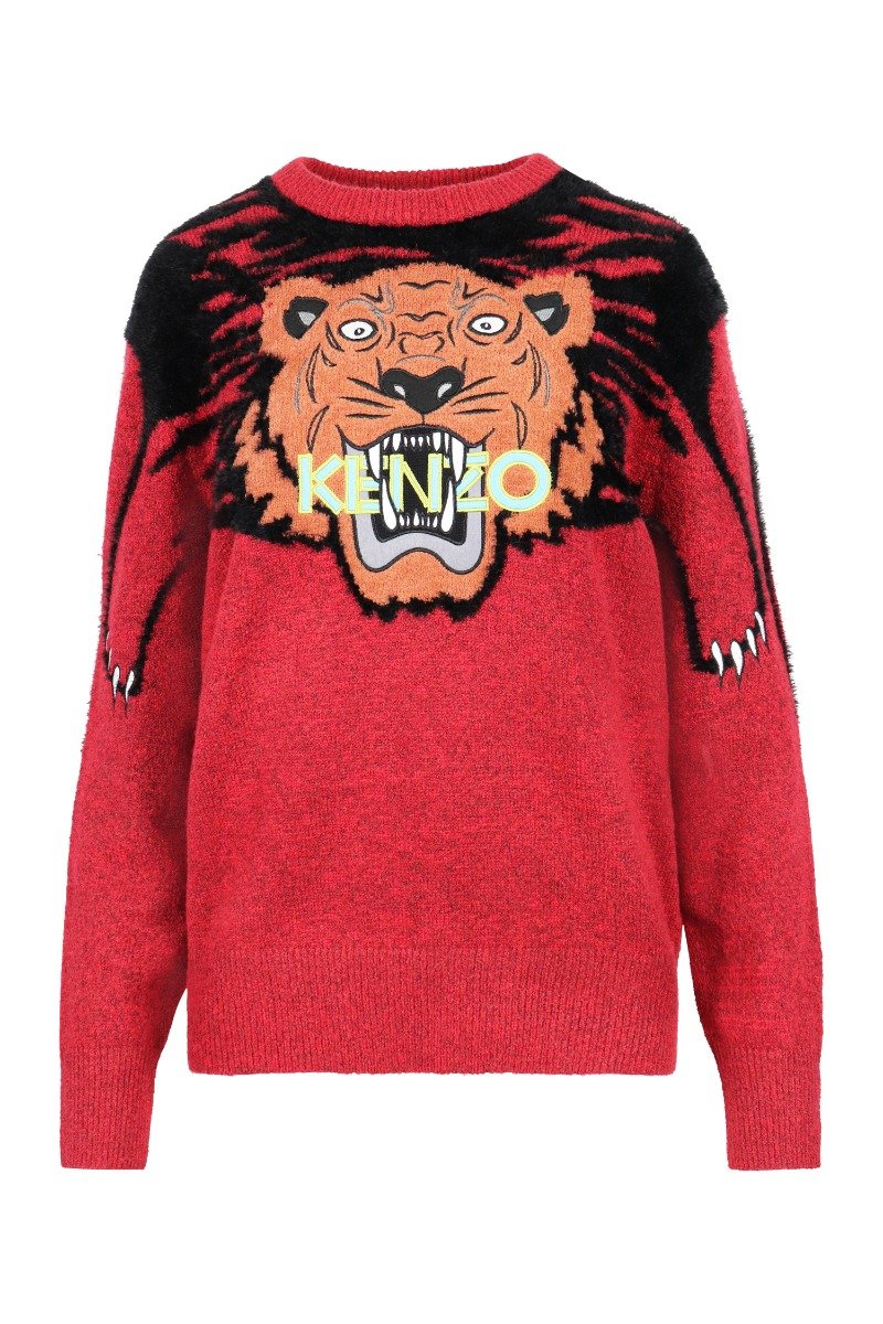 Claw Tiger Oversized Sweater Kenzo Paris Designer Basic Casual Fashion