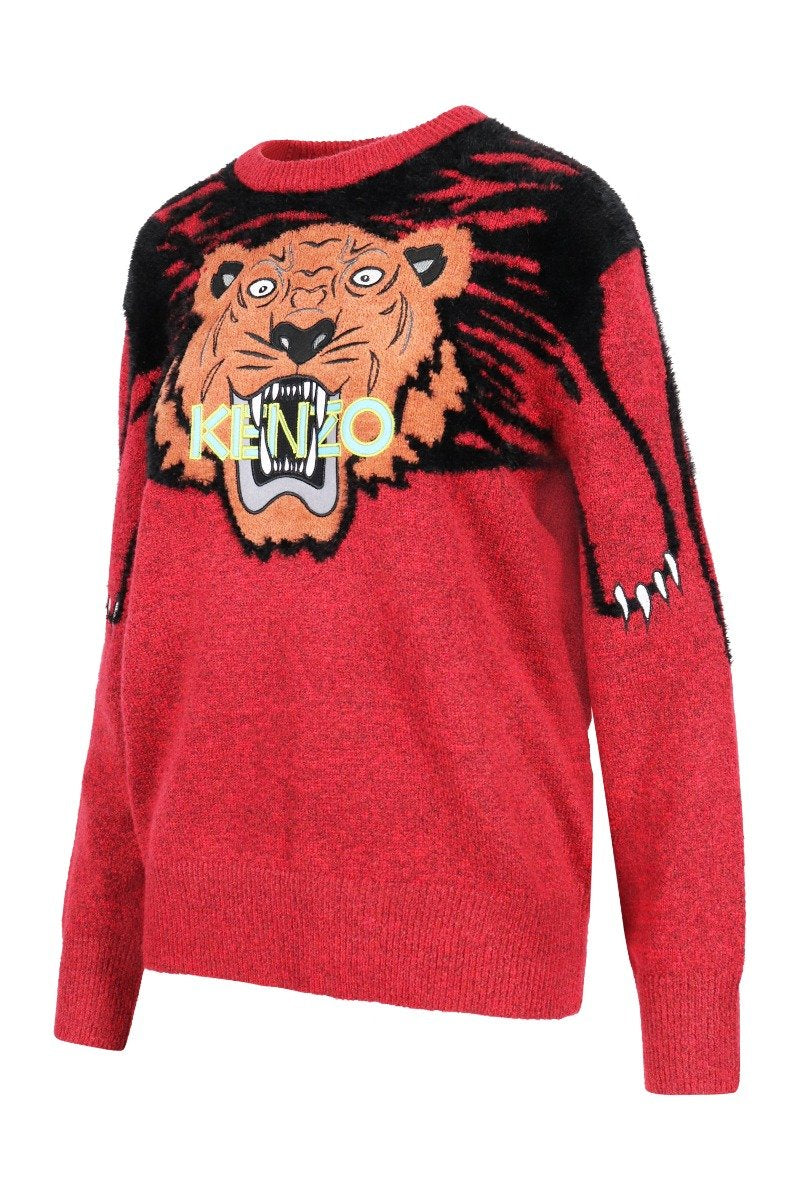 Claw Tiger Oversized Sweater Kenzo Paris Designer Basic Casual Fashion