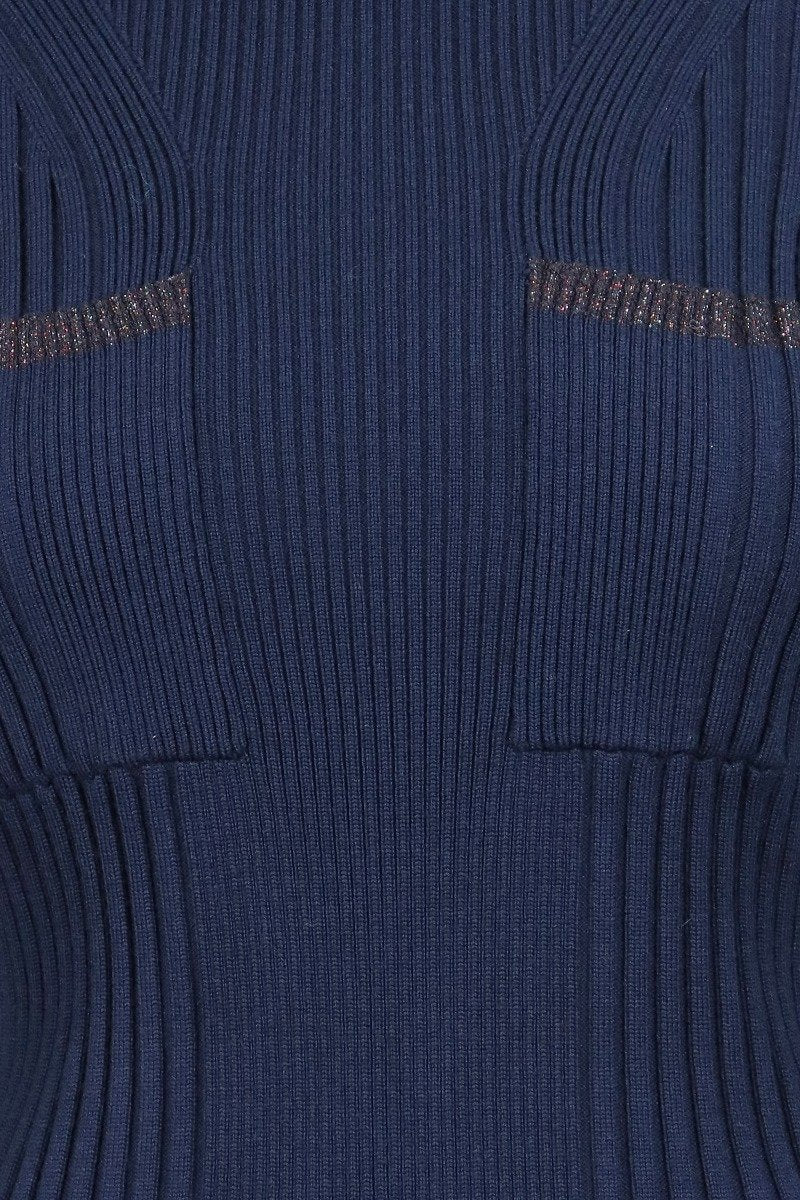 Wool Blend Sweater Shimmering Women Round Neck Designed Patch Pockets Long Sleeve Kenzo Paris