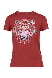 Tiger T-Shirt Kenzo Paris Cotton Short Sleeve Daily Casual Fashion Women