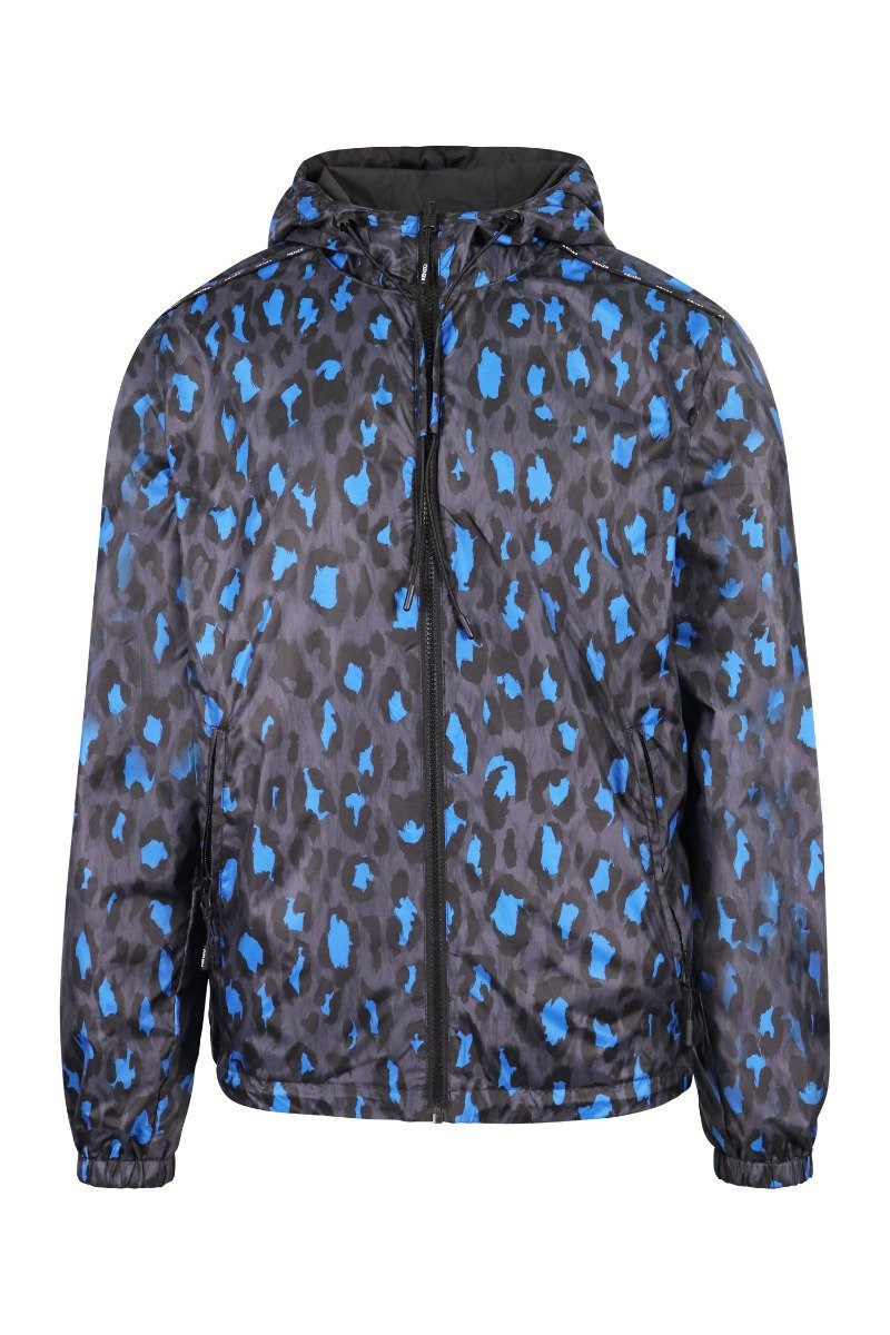 Kenzo Logo Windbreaker Jacket Men Fashion Polyester Long-Sleeve Trendy Casual Outwear Waterproof Nylon Reversible