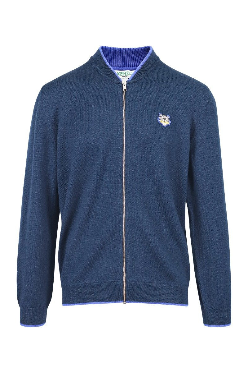 Tiger Cardigan Men Fashion Kenzo Paris Wool Blend Long Sleeve Outwear Casual