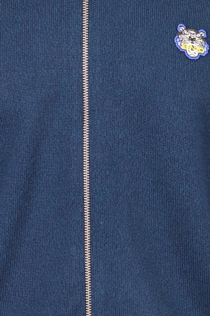 Tiger Cardigan Men Fashion Kenzo Paris Wool Blend Long Sleeve Outwear Casual
