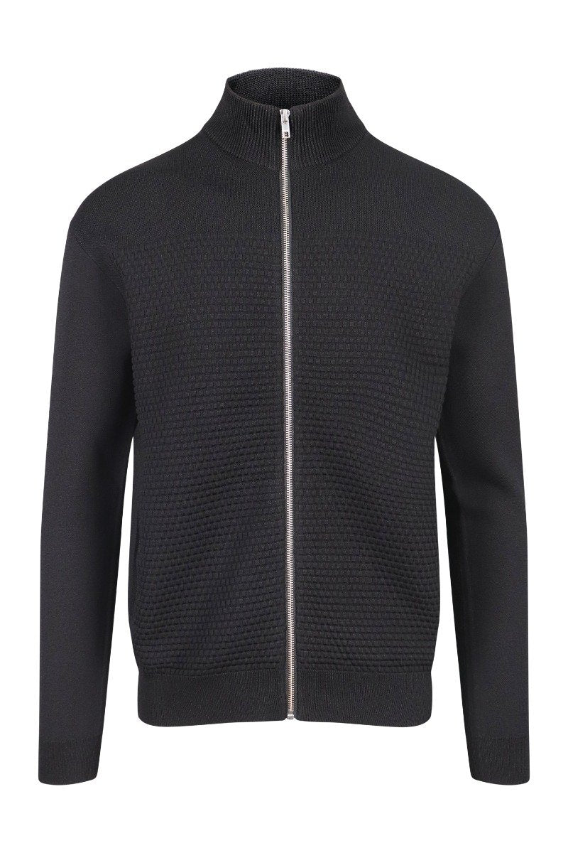Kenzo Logo Zipped Cardigan Men Fashion Long-Sleeve Cotton-Blend Casual Trendy Outwear
