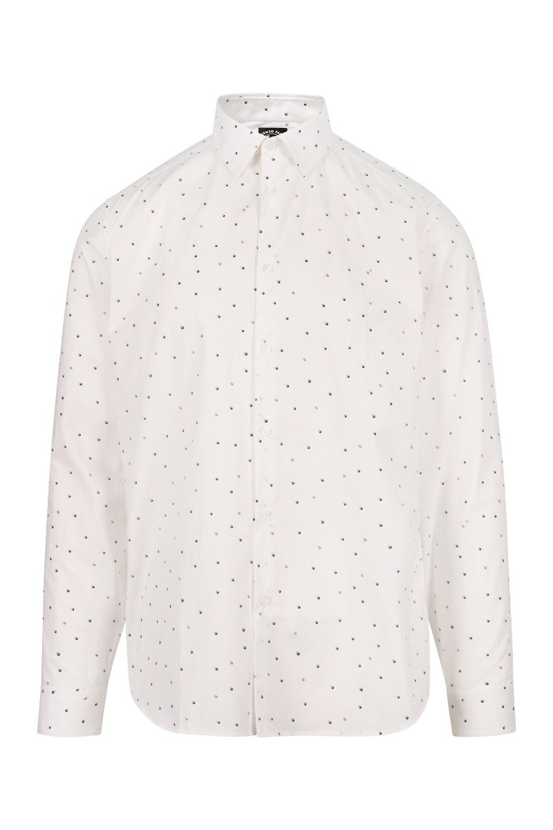 Dots Printed Shirt Kenzo Man Basic Casual Collar Formal Menswear 