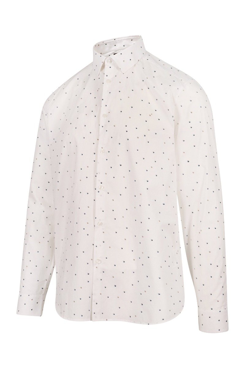 Dots Printed Shirt Kenzo Man Basic Casual Collar Formal Menswear 