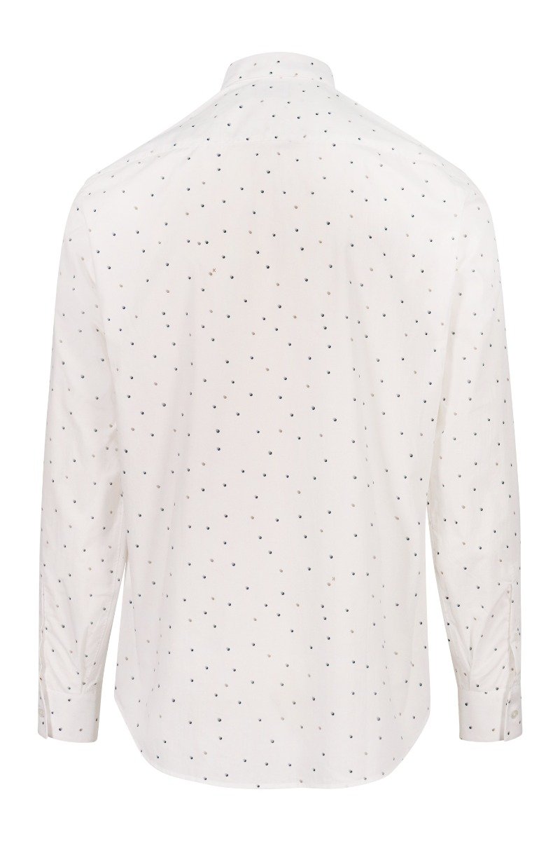 Dots Printed Shirt Kenzo Man Basic Casual Collar Formal Menswear 