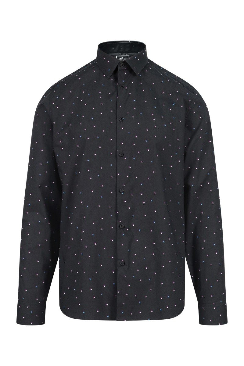 Dots Printed Shirt Kenzo Man Basic Casual Collar Formal Menswear 