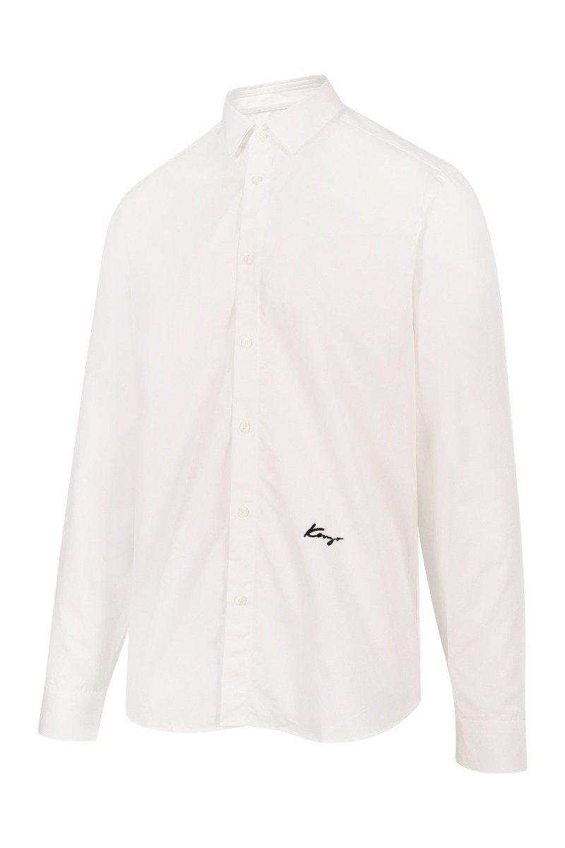 Kenzo Signature Shirt Men Fashion Long-Sleeve Cotton Casual Classic