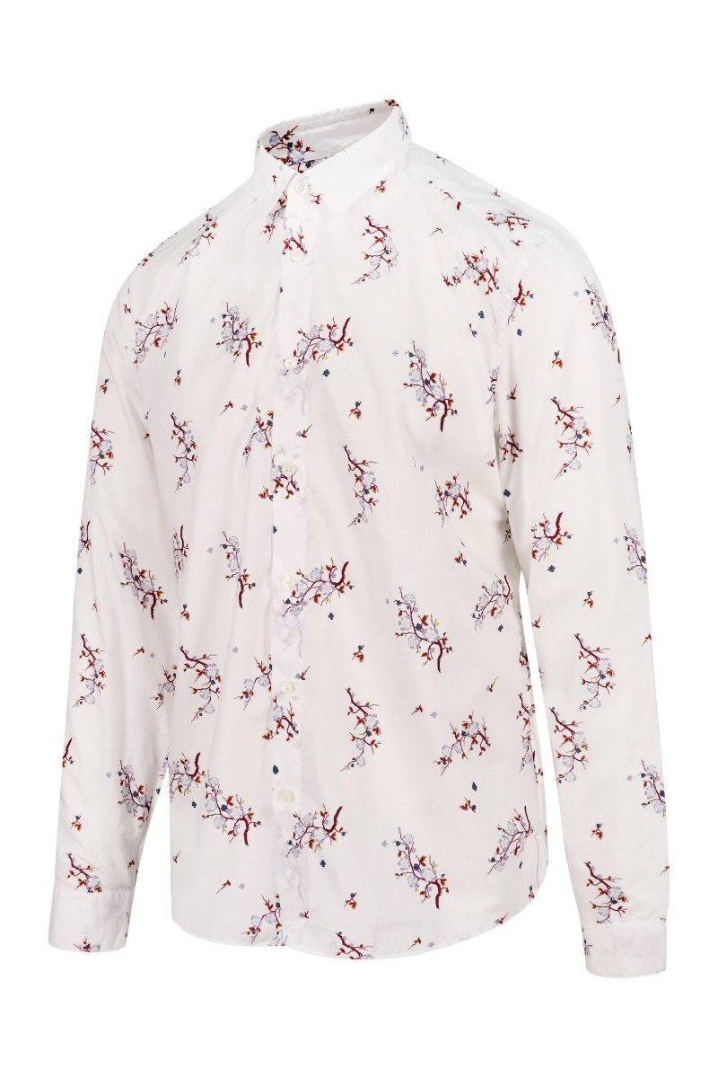 Cheongsam Flower Shirt Cotton Floral Casual Formal Unisex Men Women Collar