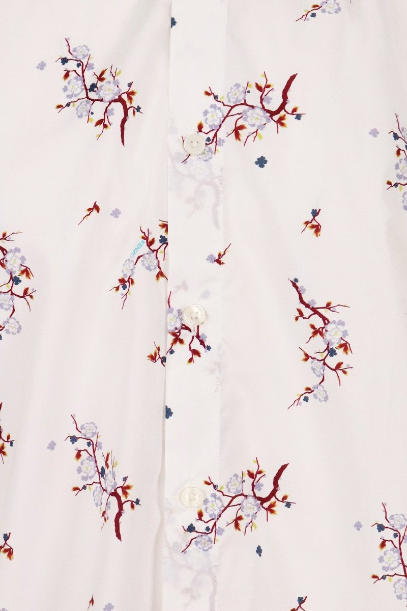 Cheongsam Flower Shirt Cotton Floral Casual Formal Unisex Men Women Collar