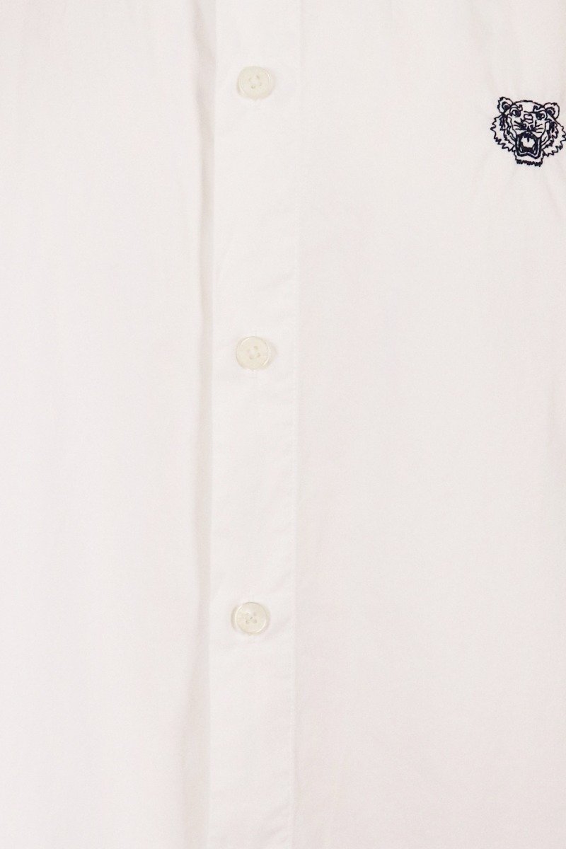 Tiger Shirt Men Fashion Kenzo Paris Cotton Long Sleeve Semi Formal Slim Fit