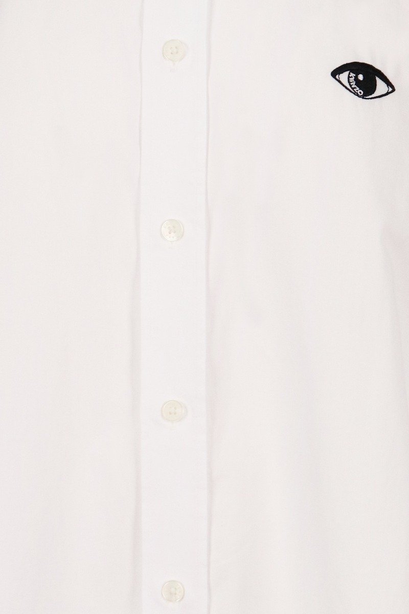 Eye Oxford Shirt Kenzo Paris Smart Casual Formal White Embroidery