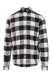 Eye Shirt Cotton Checkered Smart Casual Basic Menswear 
