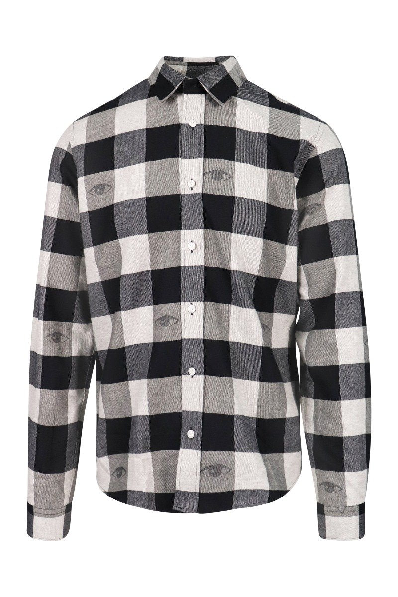 Eye Shirt Cotton Checkered Smart Casual Basic Menswear 