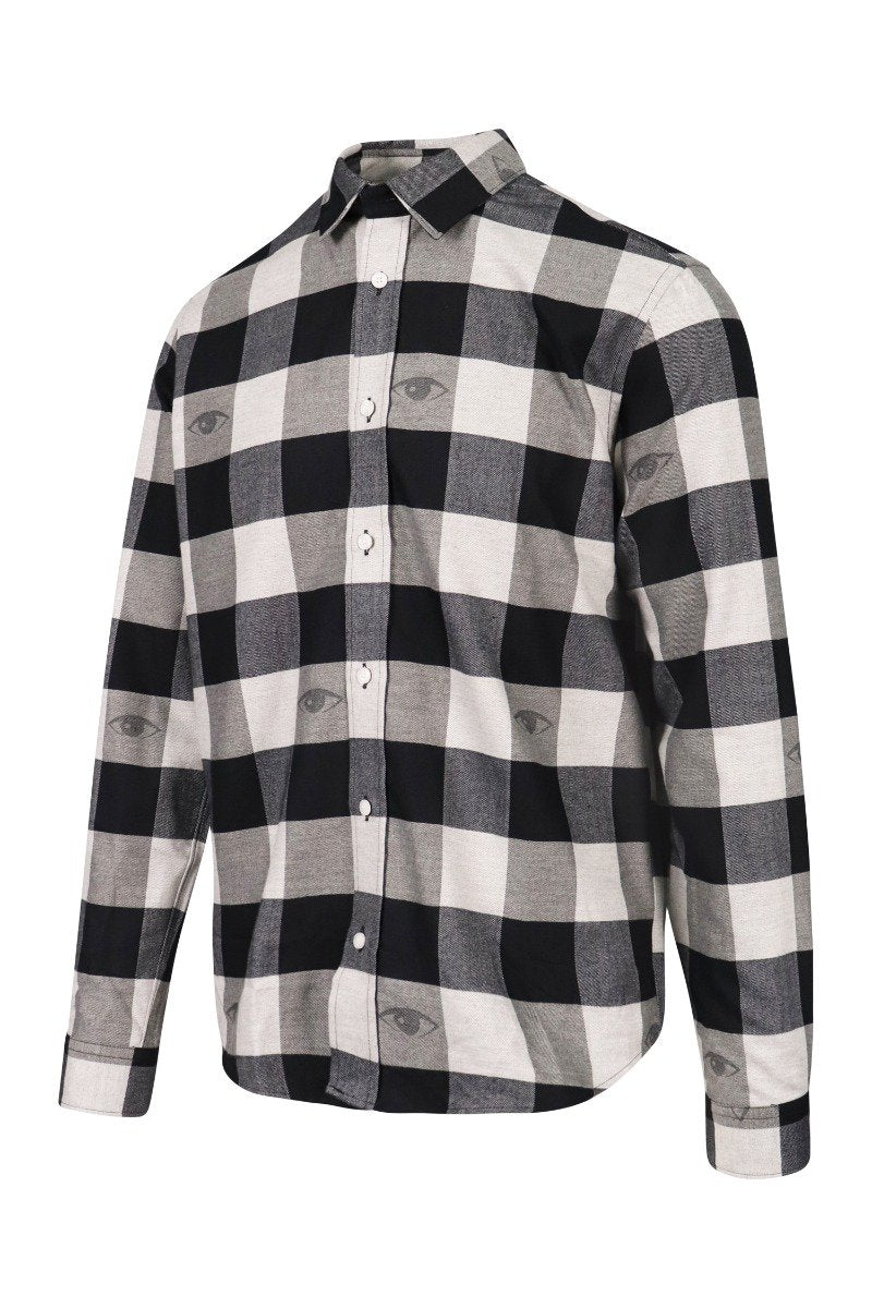Eye Shirt Cotton Checkered Smart Casual Basic Menswear 