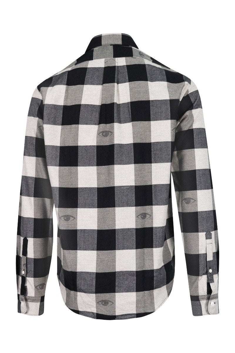 Eye Shirt Cotton Checkered Smart Casual Basic Menswear 