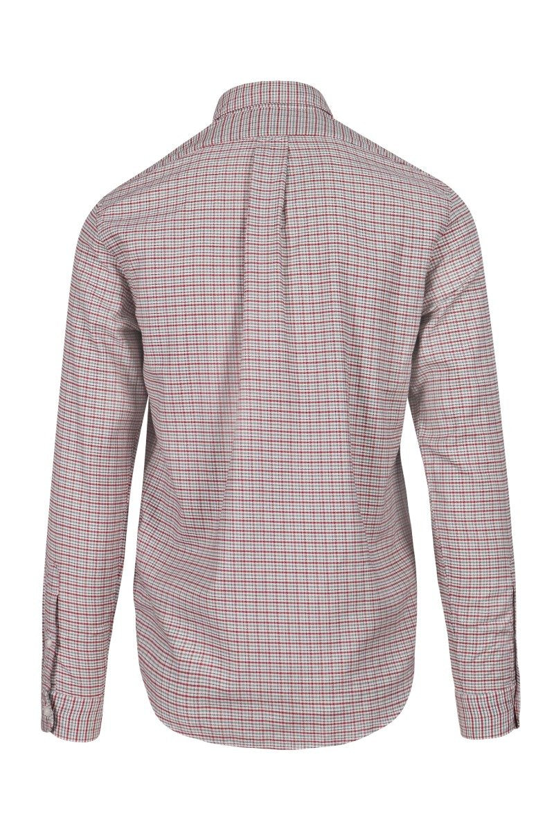 Jumping Tiger Check Shirt Kenzo Embroidered Long Sleeve