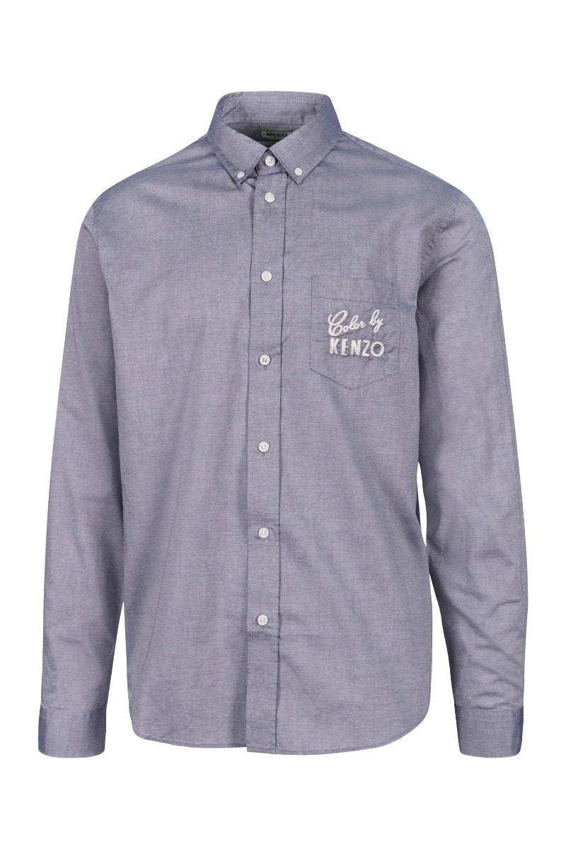 Color By Kenzo Oxford Shirt Kenzo Paris Designer Shirt Collar Casual Formal