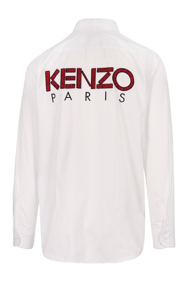 Kenzo Paris Shirt Men Fashion Long-Sleeve Cotton Casual Classic Trendy