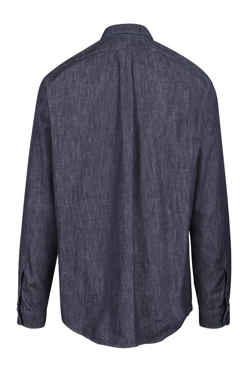 Jumping Tiger Denim Shirt Kenzo Embroidered Long Sleeve