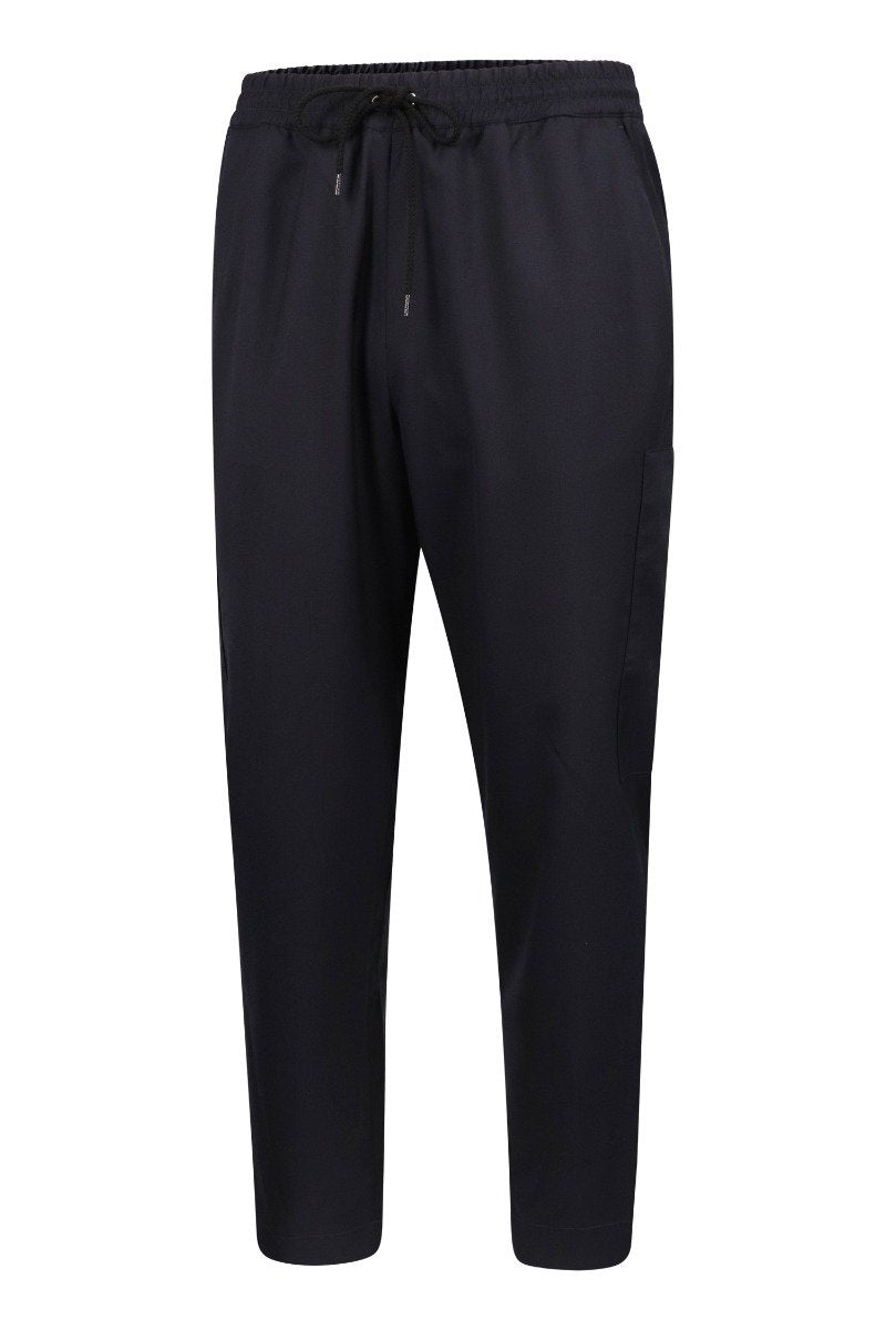 Straight Leg Trousers Men Fashion Kenzo Paris Long Pants Wool Blend Casual Stretchable