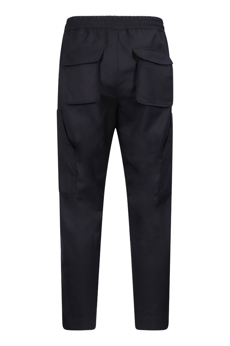 Straight Leg Trousers Men Fashion Kenzo Paris Long Pants Wool Blend Casual Stretchable