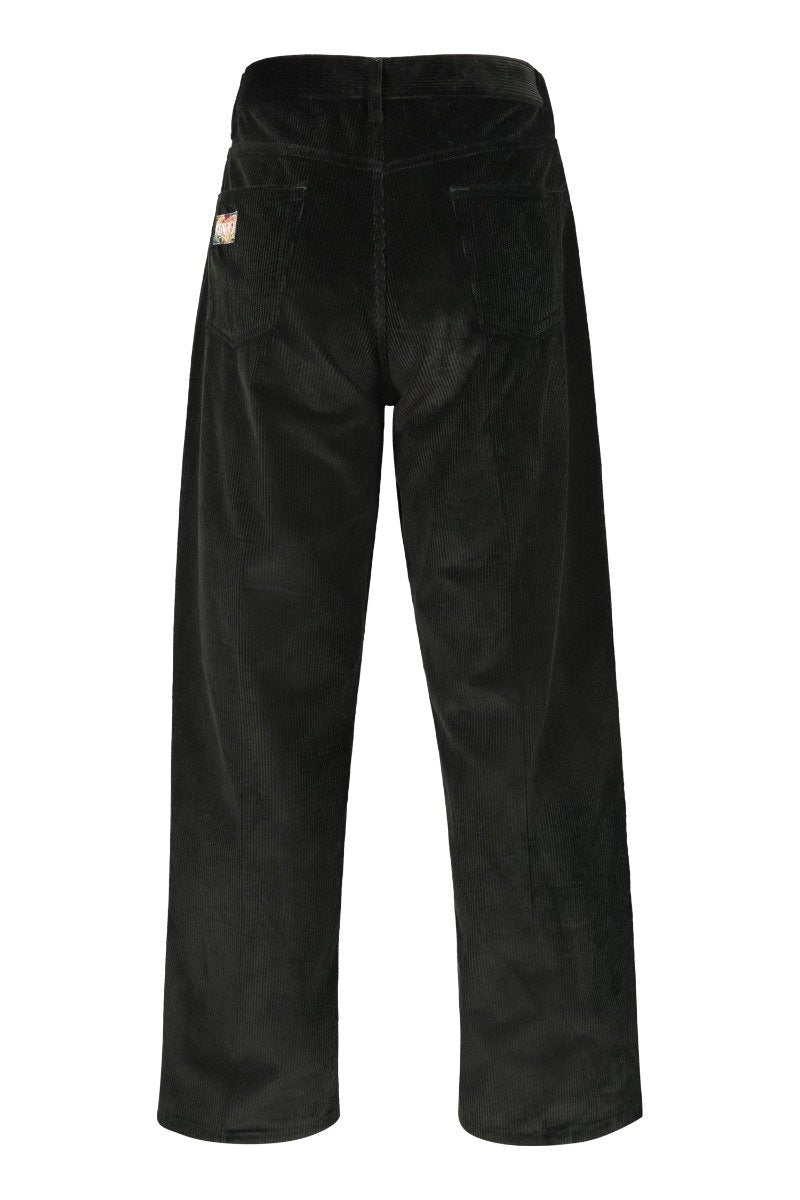 Straight-Cut Corduroy Trouser Men Fashion Kenzo Paris Cotton Long Pants