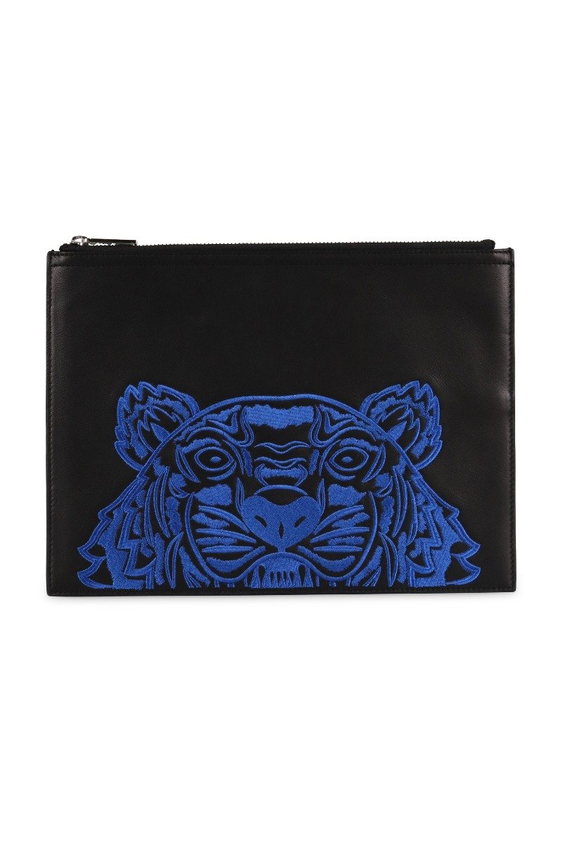 A4 Tiger Clutch Embroidery Designer Fashion Logo Black Deals Promotion Best Price Kenzo Paris Fashion Unisex Men Women Gift Leather 