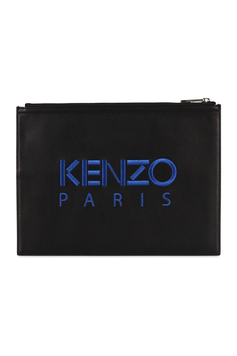 A4 Tiger Clutch Blue Embroidery Logo Designer Fashion Unisex Men Women Logo Kenzo Paris