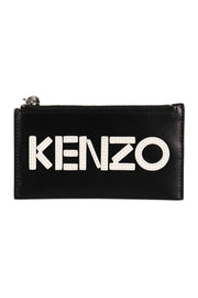 Kenzo Logo Card Holder Cute and Portable Leather Classic Big Wording