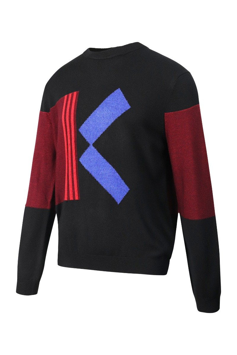 Colourblock K Sweater Paris Kenzo Designer Basic Casual Fashion Unisex Men Women