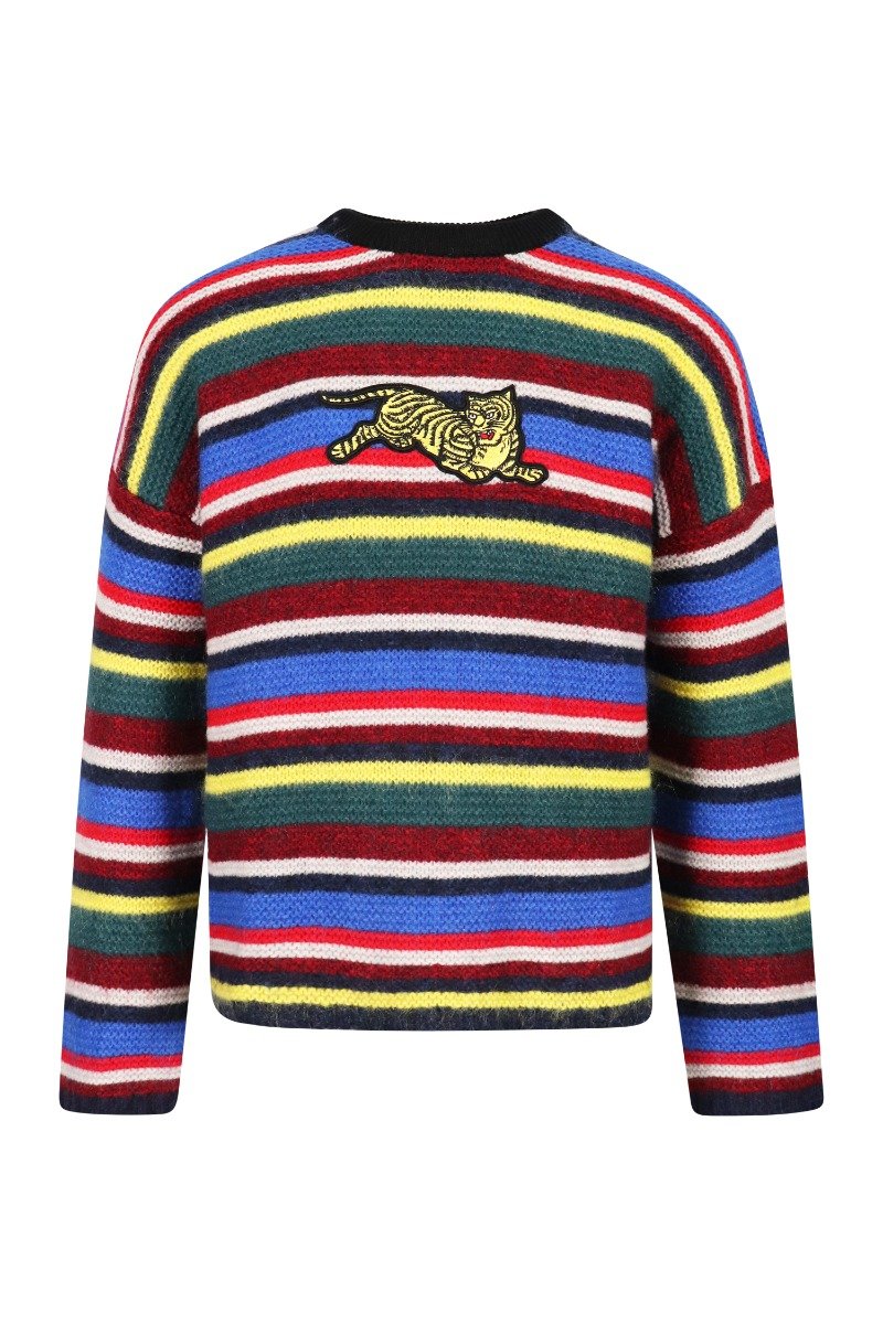 Jumping Tiger Sweater Kenzo Wool Blend Sweater Embroidery 