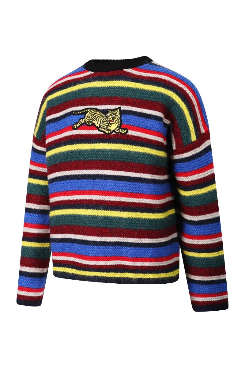 Jumping Tiger Sweater Kenzo Wool Blend Sweater Embroidery 